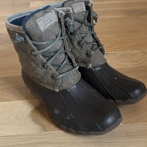 Sperry Women's Black and Brown Winter Boots